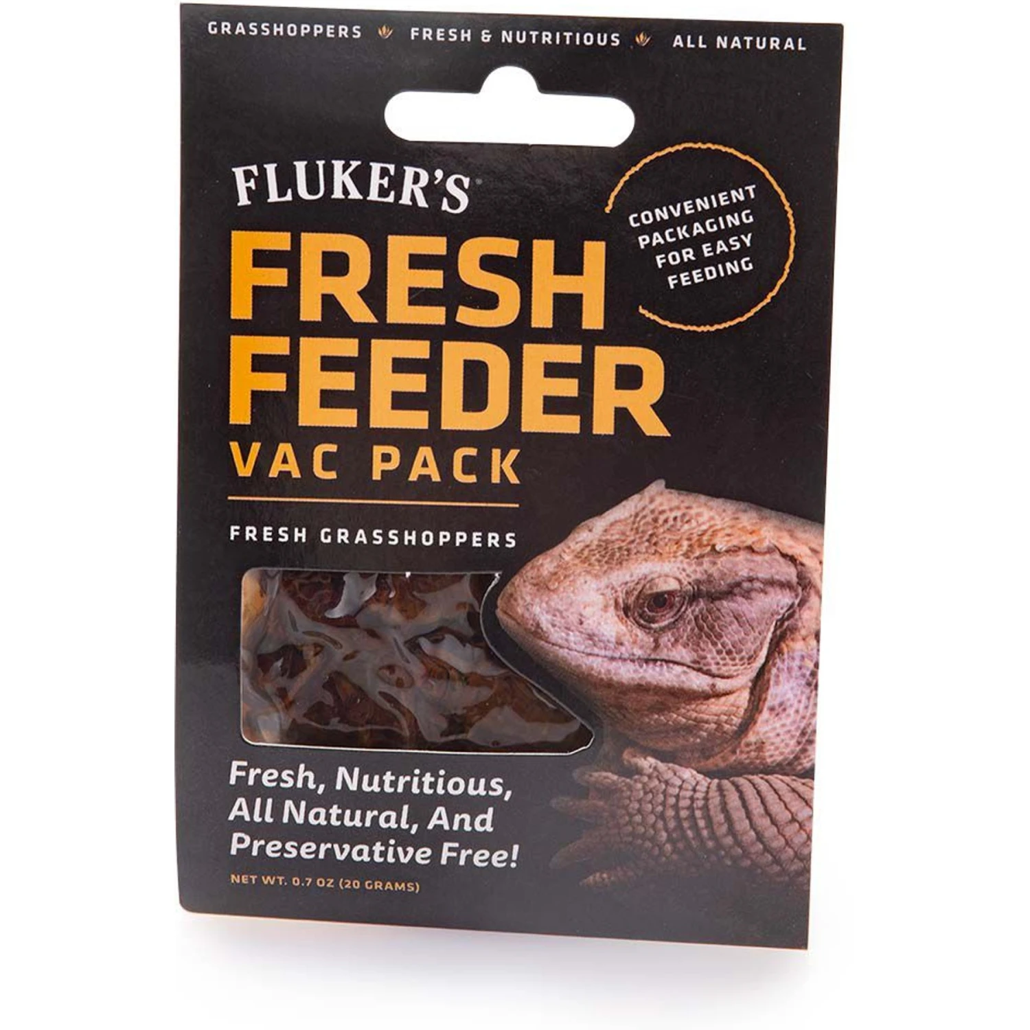 Fluker's Fresh Feeder Vac Pack Grasshoppers Reptile Food, 0.7-oz Bag