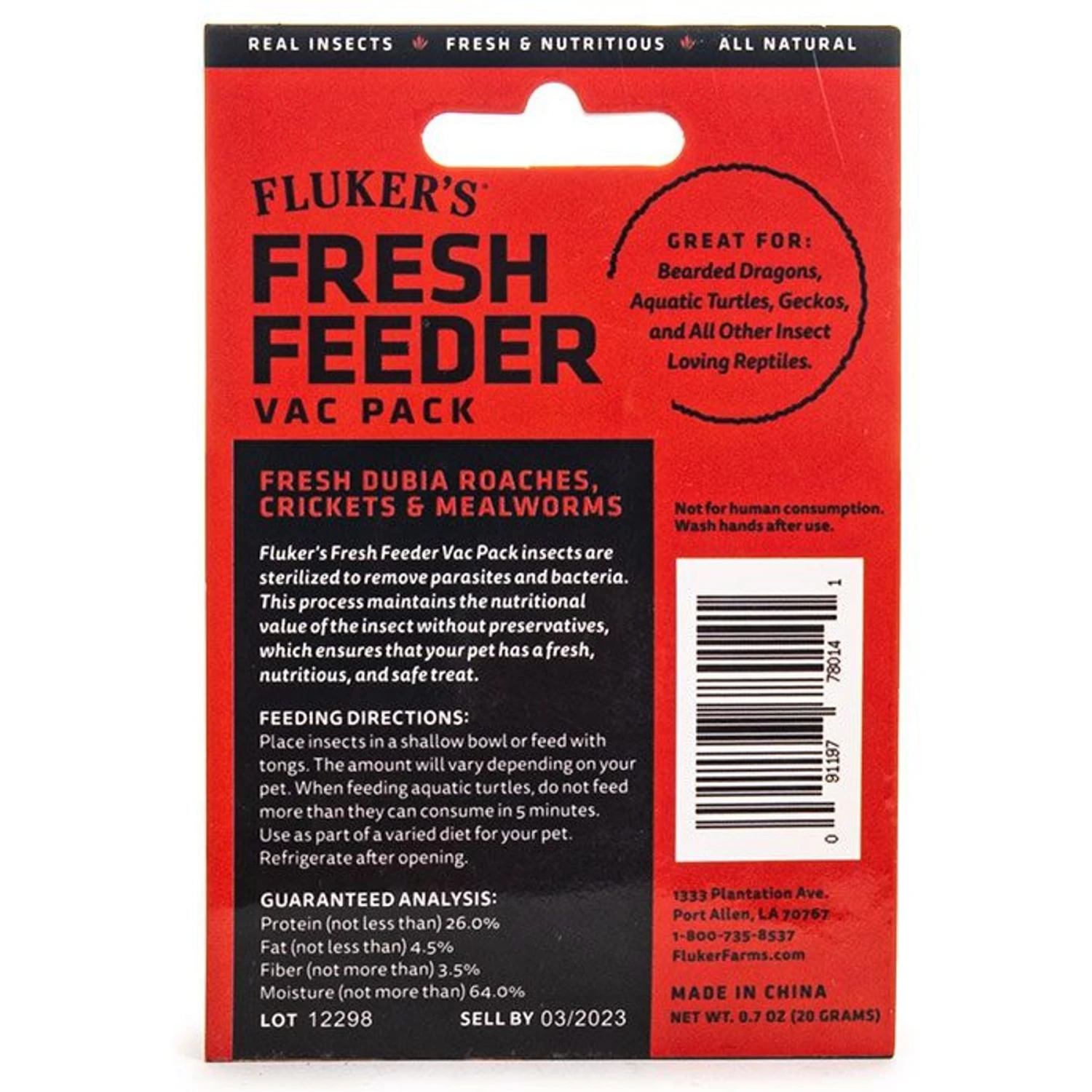 Fluker's Fresh Feeder Vac Pack Variety Mix Reptile Food, 0.7-oz Bag - Image 2
