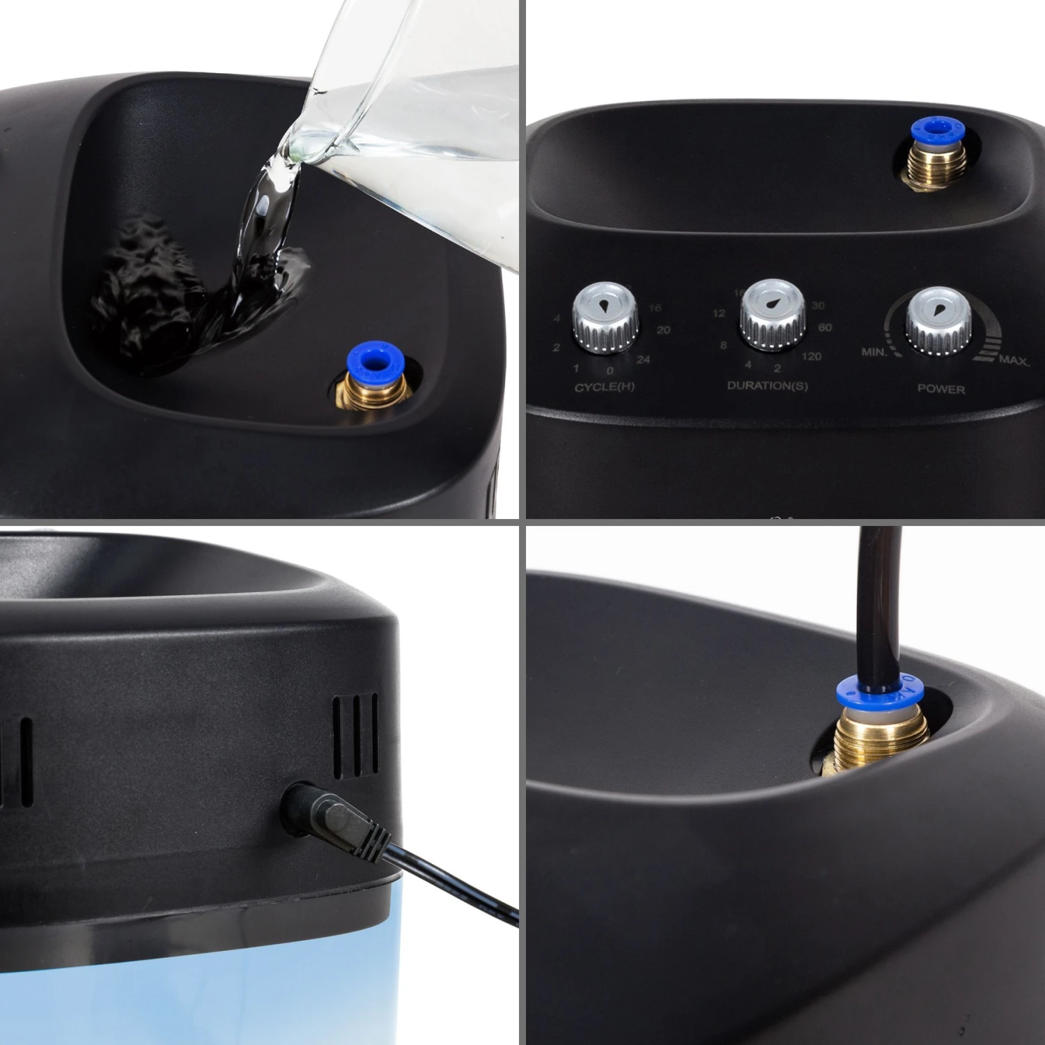 REPTI ZOO 2.2L Solo Adjustable Starter Mister With 3 PCS Nozzles Reptile Waterer, Black - Image 4