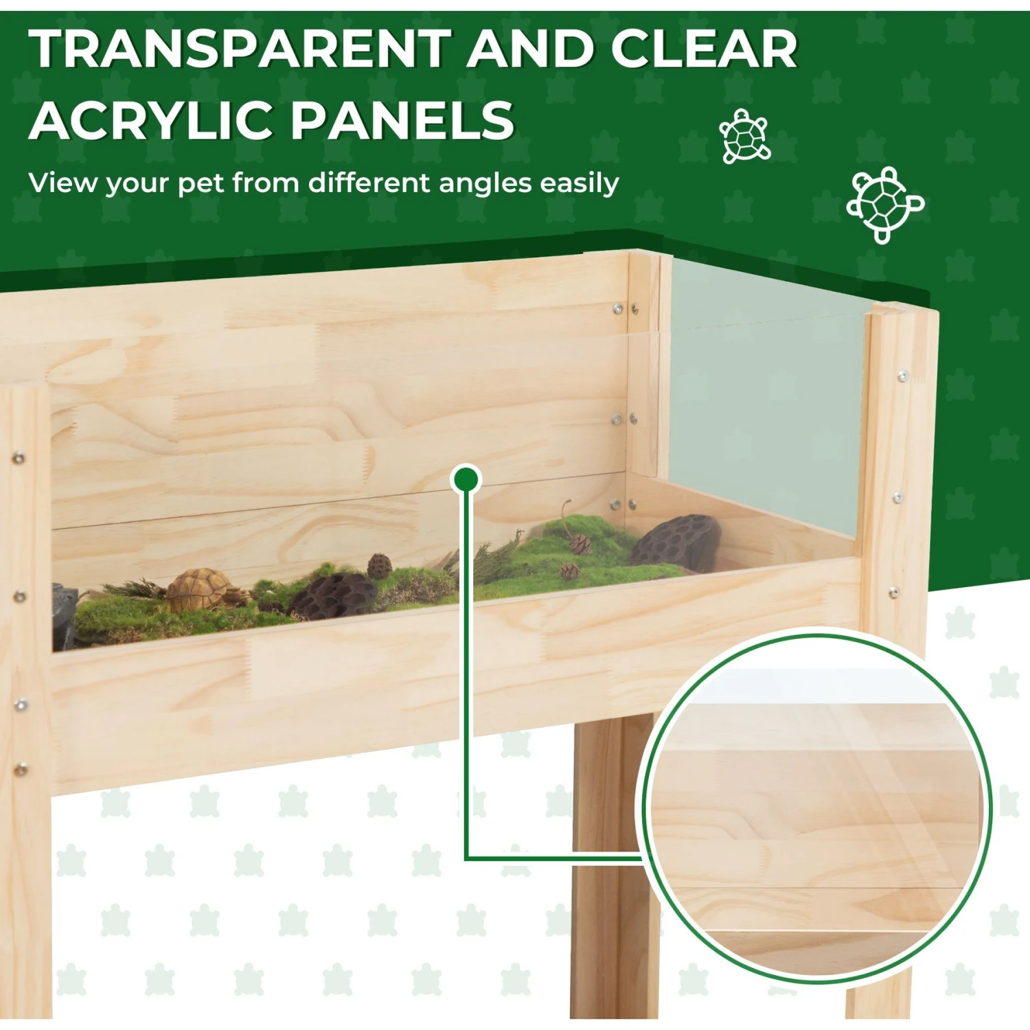 Coziwow Wooden Turtle Tanks Tortoise House - Image 7