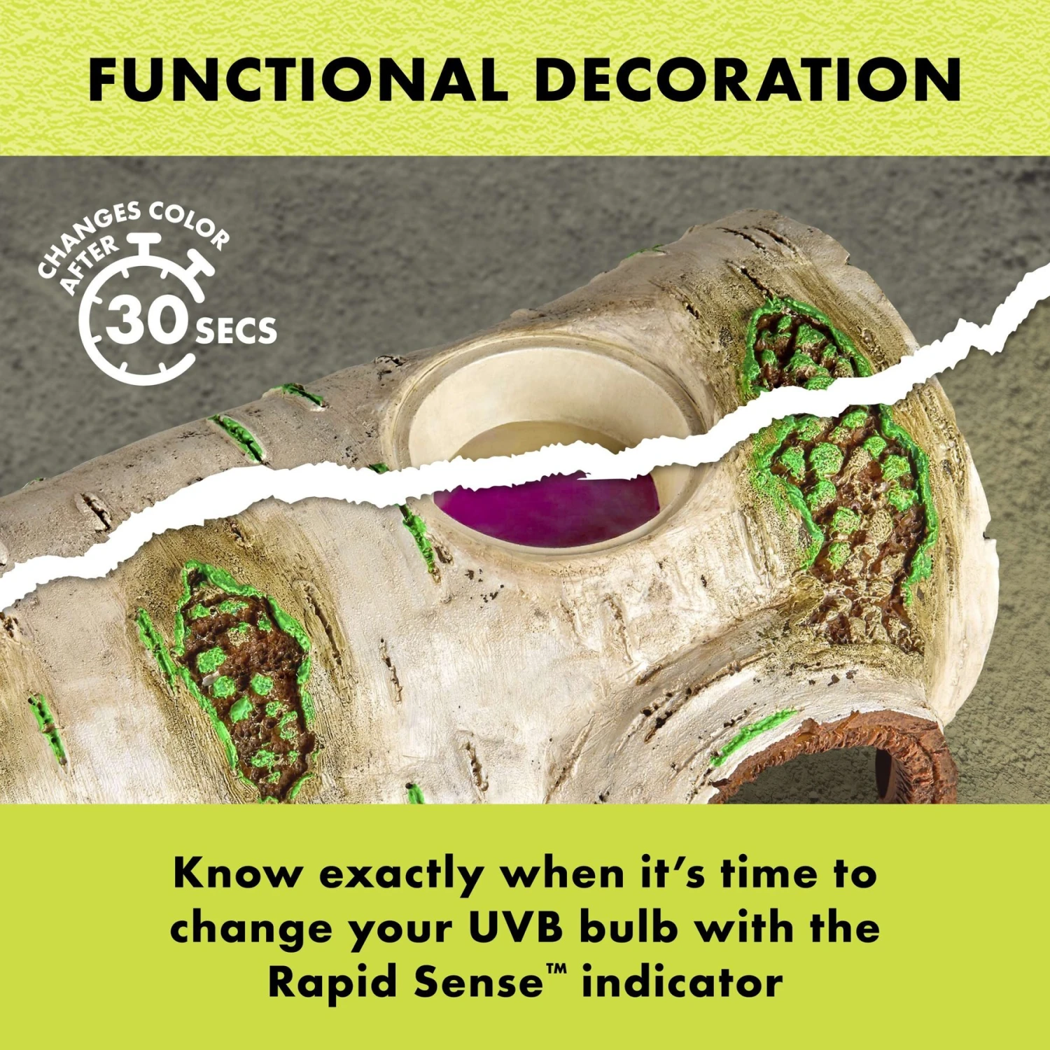 Zilla Rapid Sense Decor Poplar Log Reptile Deicer - Image 5