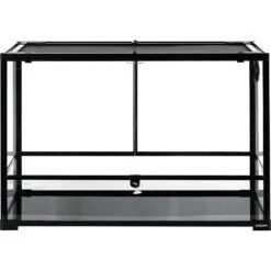 REPTI ZOO 67-gal Full Tempered Glass Reptile Terrarium, Black