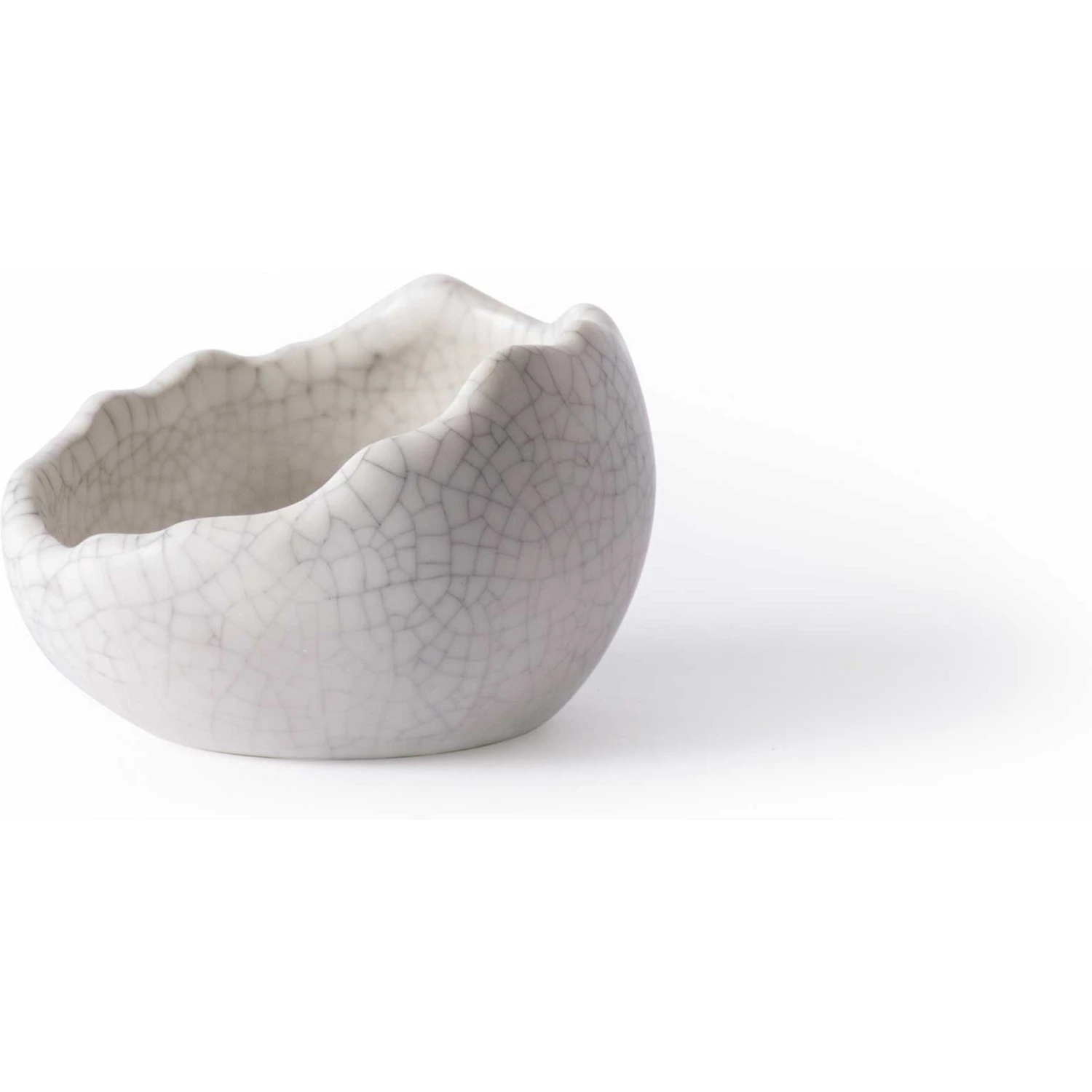 Galapagos Ceramic Egg Reptile Bowl, White
