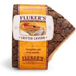 Fluker's Critter Cavern Corner Half Log Reptile Hideout