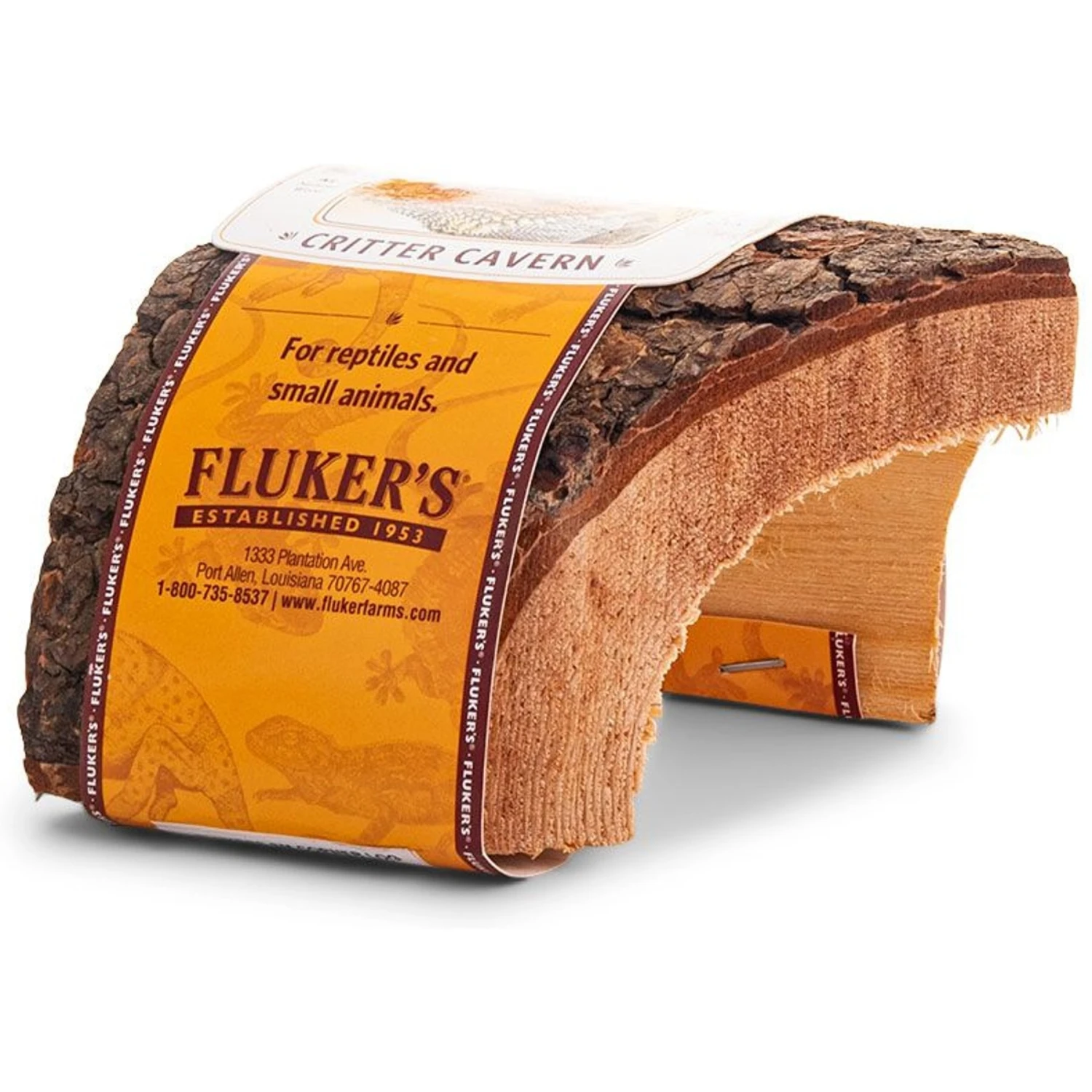 Fluker's Critter Cavern Corner Half Log Reptile Hideout - Image 2