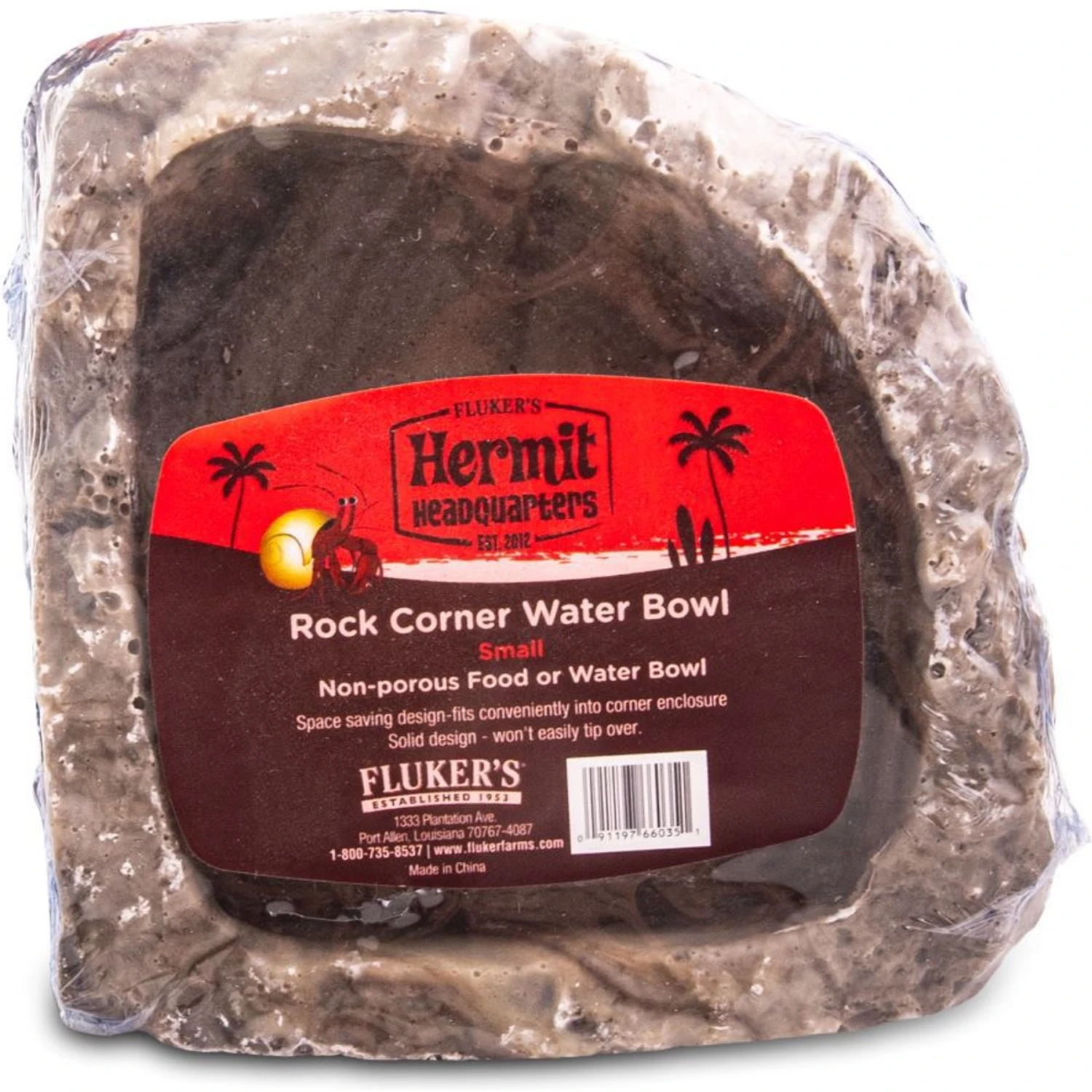 Fluker's Hermit Headquarters Corner Reptile Bowl