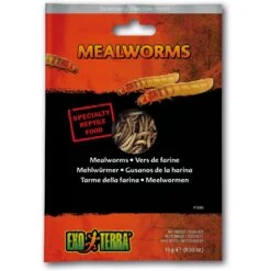 Exo Terra Mealworms Vacuum Packed Reptile Food, 0.53-oz Bag