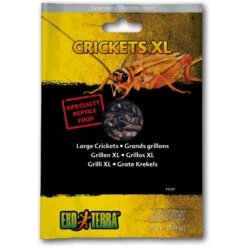 Exo Terra Crickets X-Large Vacuum Packed Reptile Food, 0.53-oz Bag