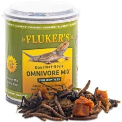 Fluker's Gourmet Canned Omnivore Mix Reptile Food, 2.75-oz Bag