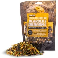Fluker's Grub Calcium Fortified Bearded Dragons Reptile Food, 4-oz Bag