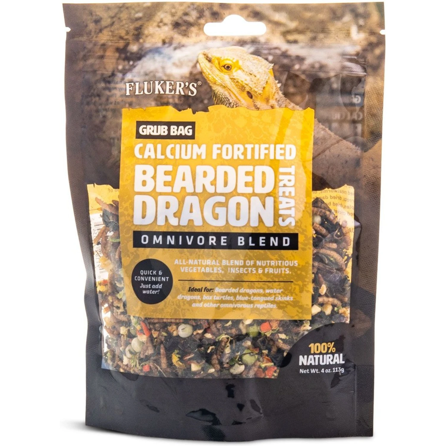 Fluker's Grub Calcium Fortified Bearded Dragons Reptile Food, 4-oz Bag - Image 2