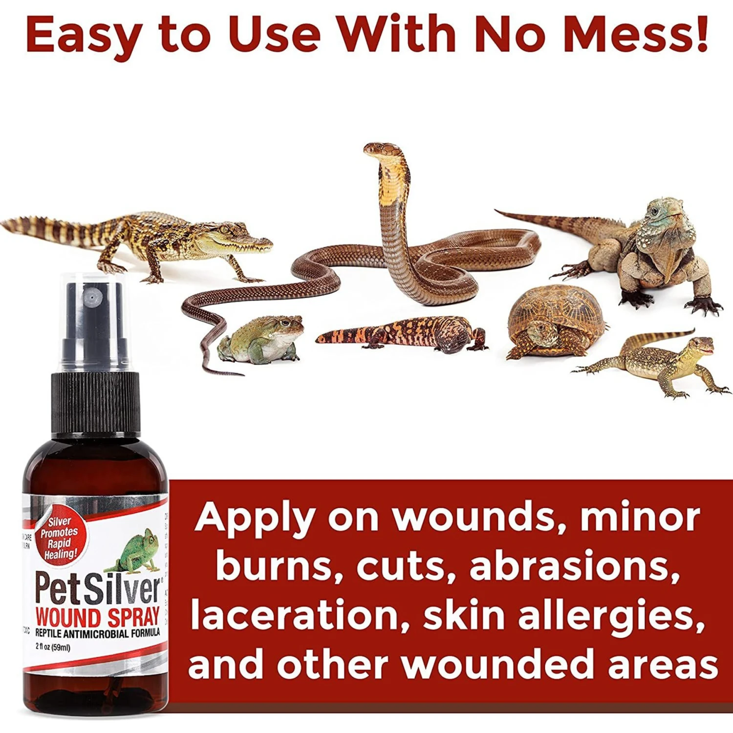 PetSilver Wound Spray For Reptiles, 2-oz Bottle - Image 5