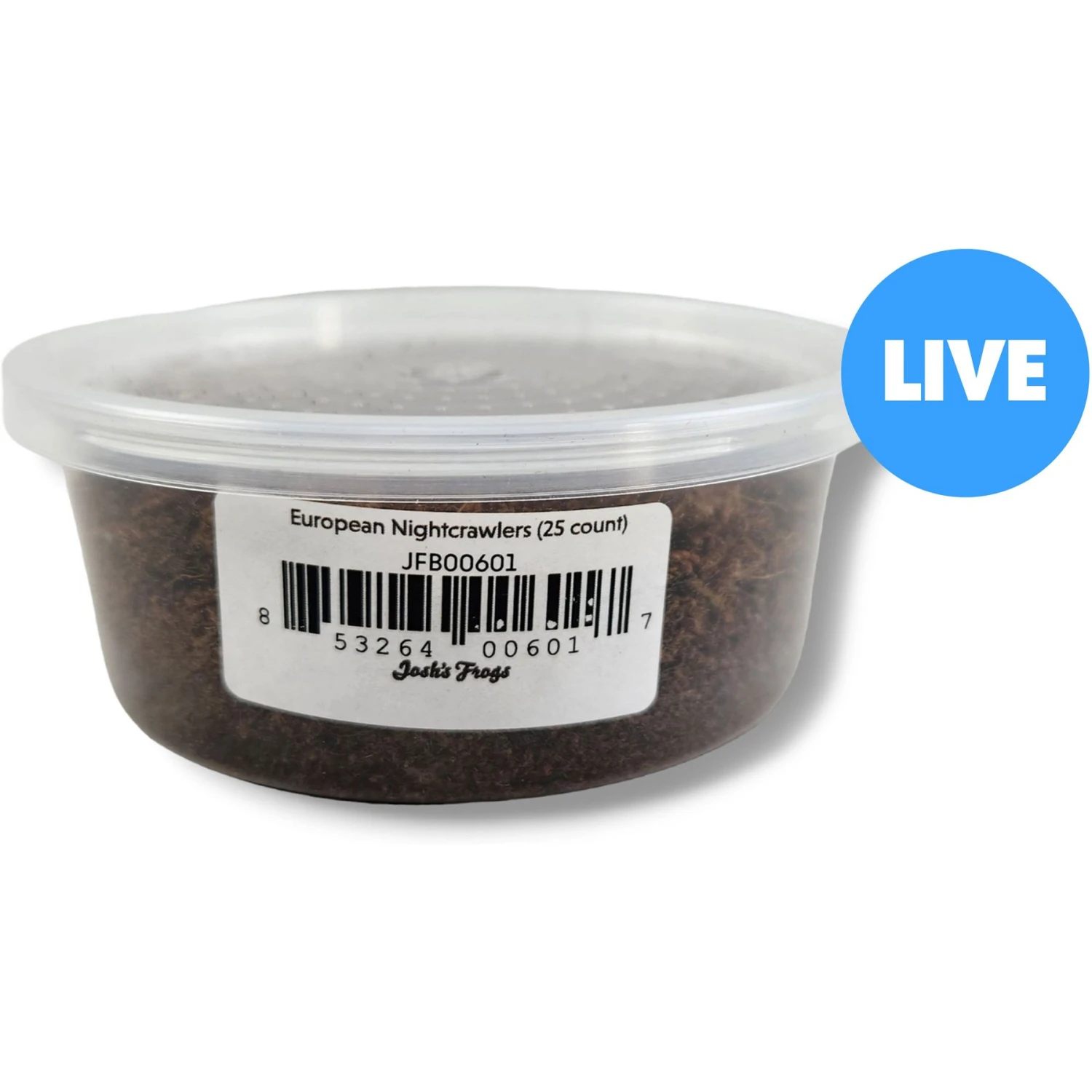 Josh's Frogs European Nightcrawlers Live Feed Reptile Food, 25 Count