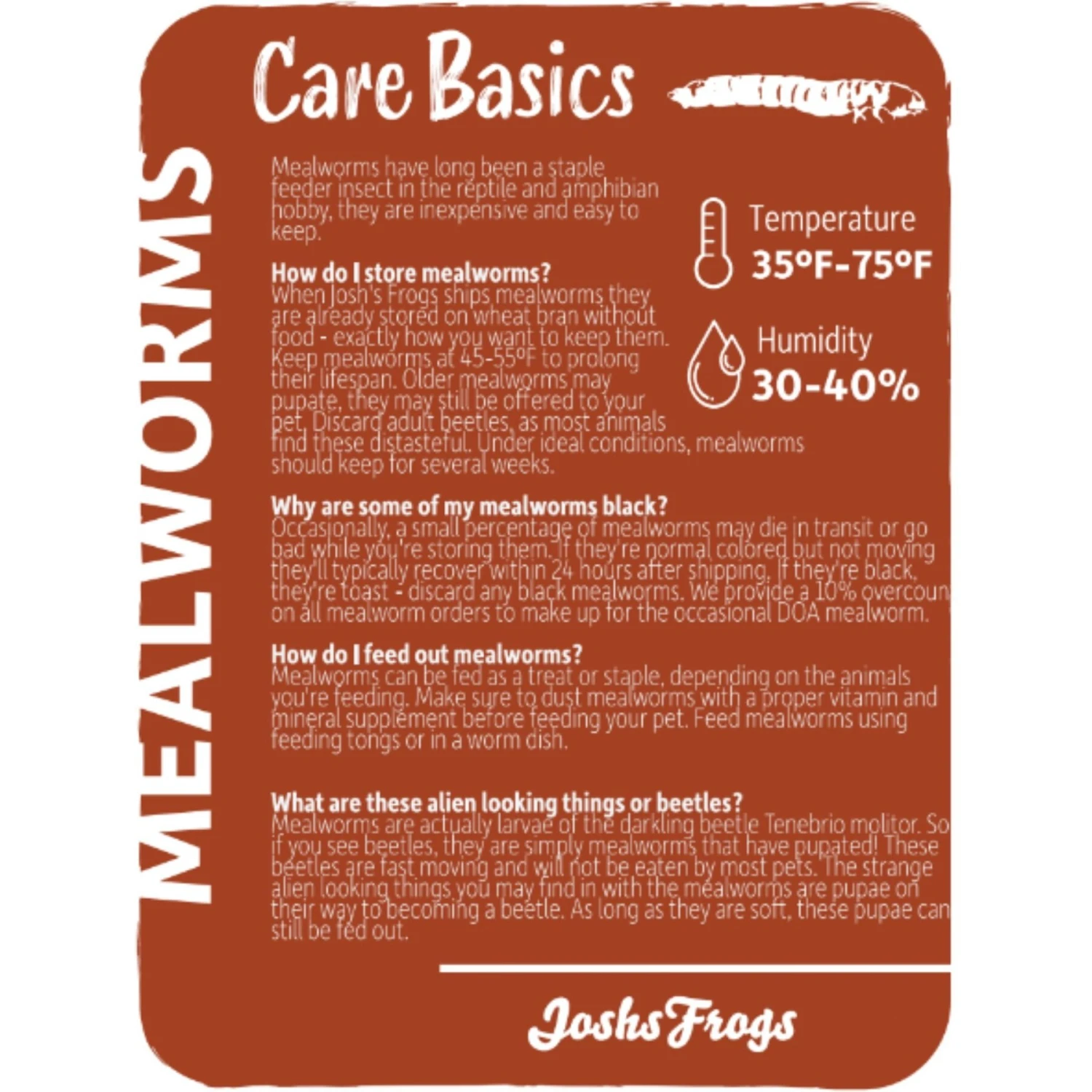 Josh's Frogs Mealworms Live Feed Reptile Food - Image 2