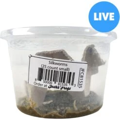 Josh's Frogs Silkworms Live Feed Reptile Food, Small, 25 Count