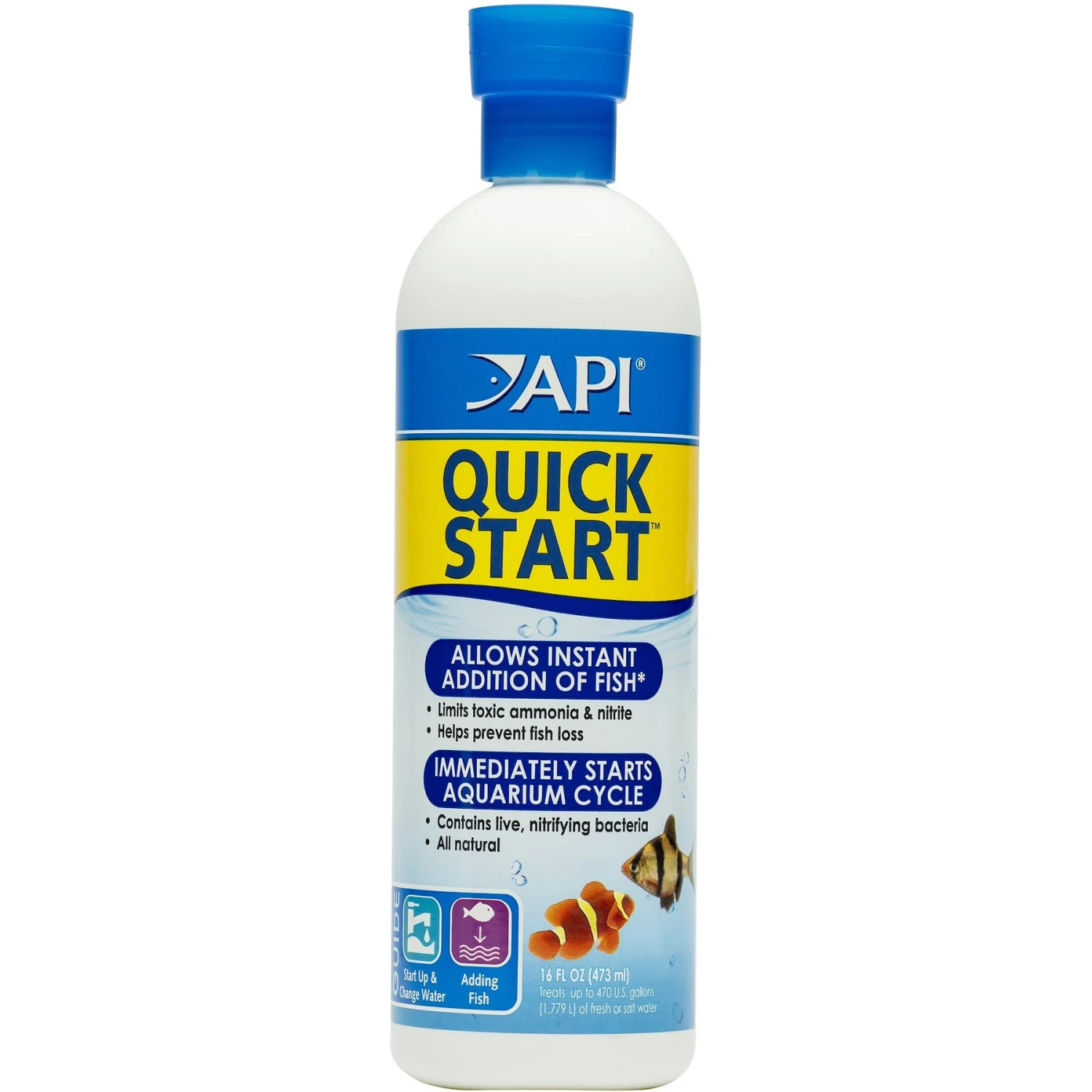 API Quick Start Freshwater & Saltwater Aquarium Water Treatment