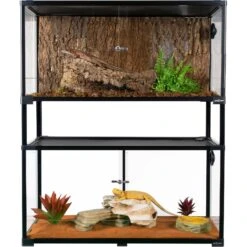 REPTI ZOO Full Tempered Glass Reptile Terrarium