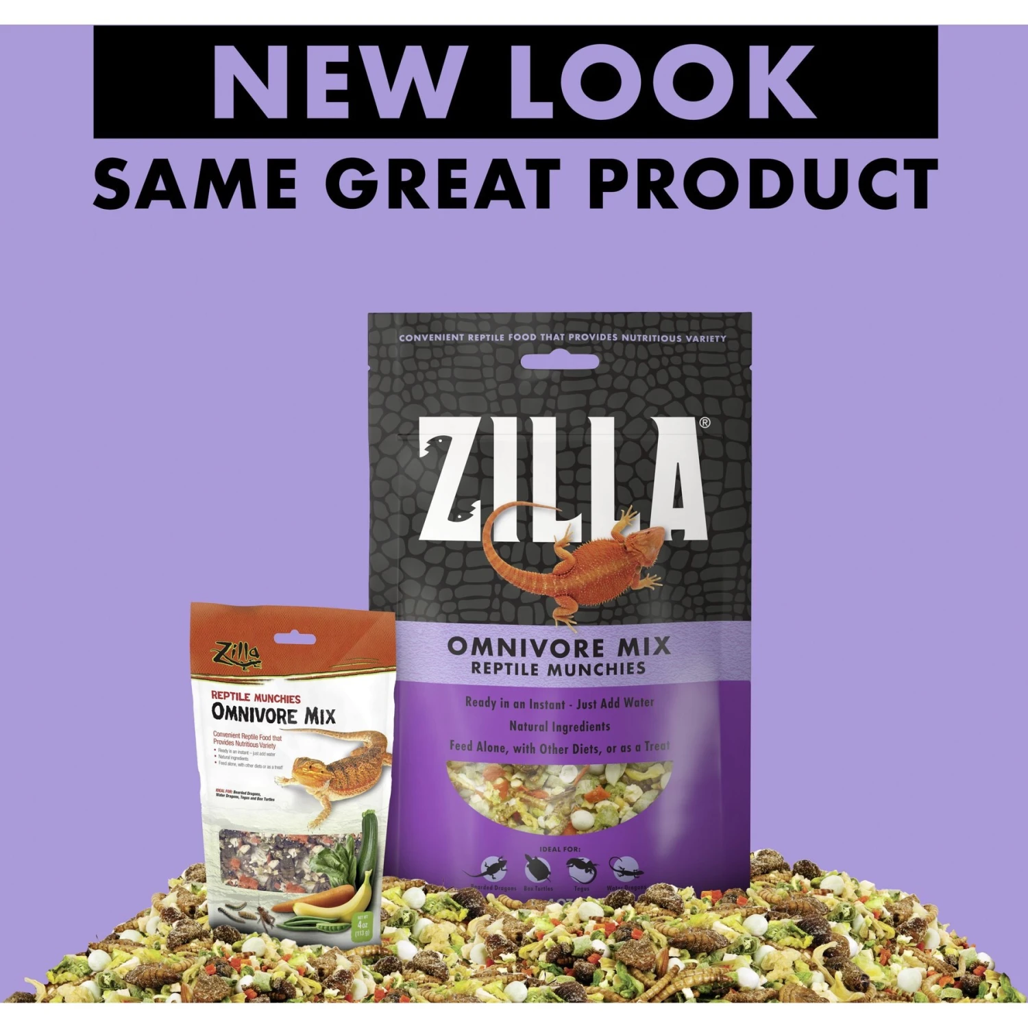 Zilla Reptile Munchies Omnivore Mix Lizard Food - Image 7