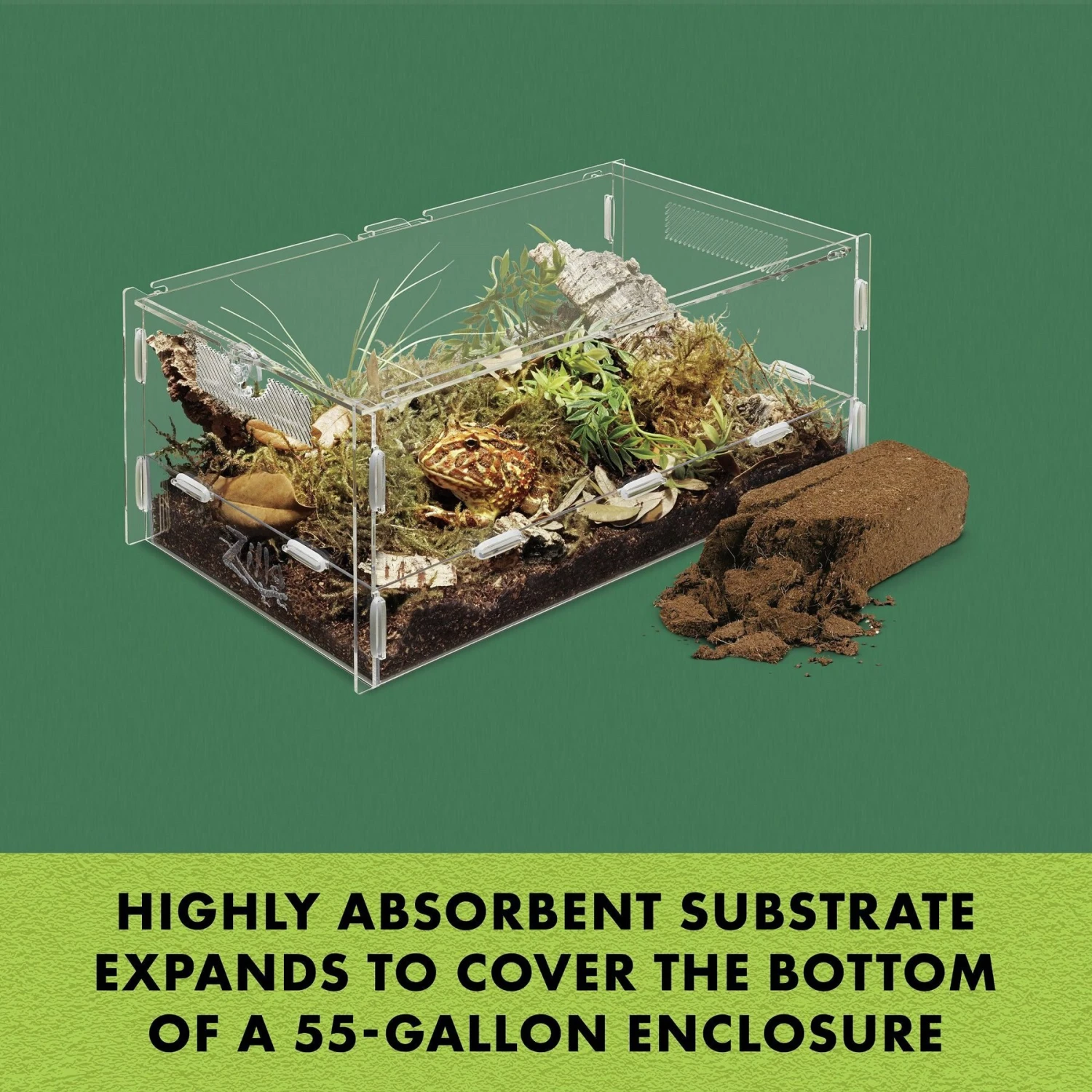 Zilla Coconut Husk Brick Premium Reptile Bedding - Image 2