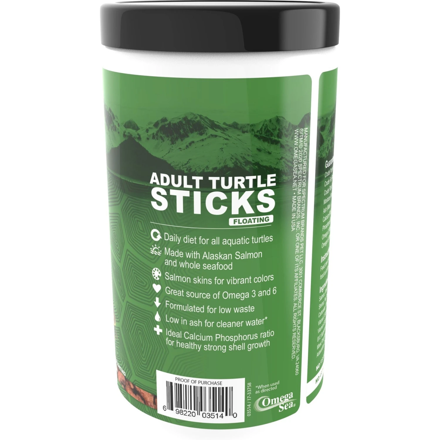 Omega One Adult Turtle Floating Sticks Food - Image 2